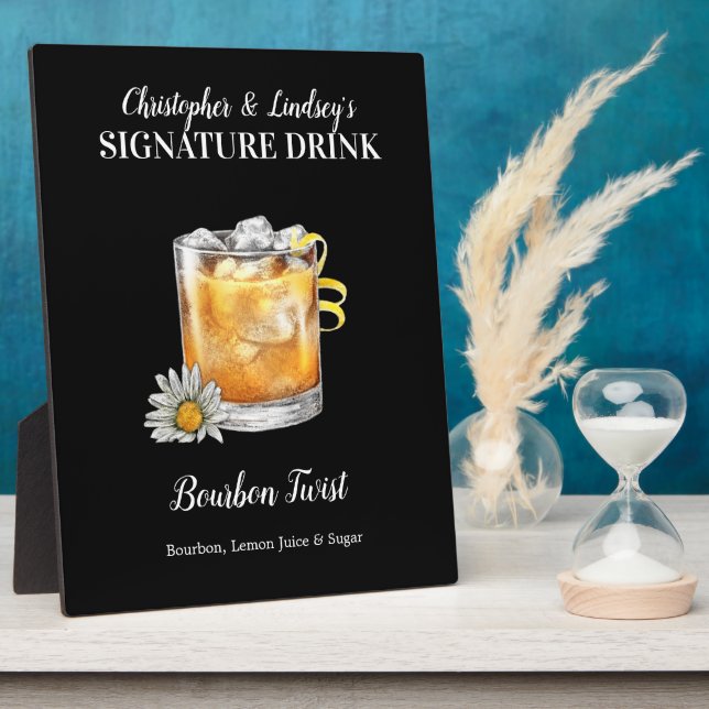 Bourbon Drink ・ PERSONALISIEREN Sie diesen Signatu Fotoplatte (Seite)