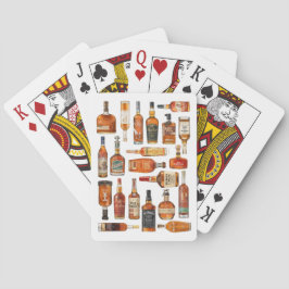 Bourbon-Flasche-Aquarell-Kartenspiel Spielkarten