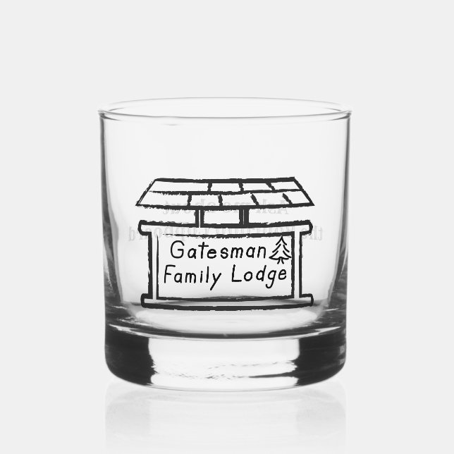 Bourbon-Glas der Lodge Whiskyglas (Vorderseite)