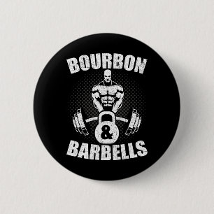 Bourbon-Hanteln Fitness Bodybuilding Gewichtheben Button