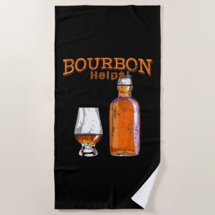 Bourbon hilft bei sonnigen Alkoholkonsum Strandtuch