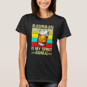 Bourbon ist mein Geist Animal Whiskey Drink Vintag T-Shirt