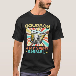 Bourbon ist mein Geist Animal Whiskey Drink Vintag T-Shirt