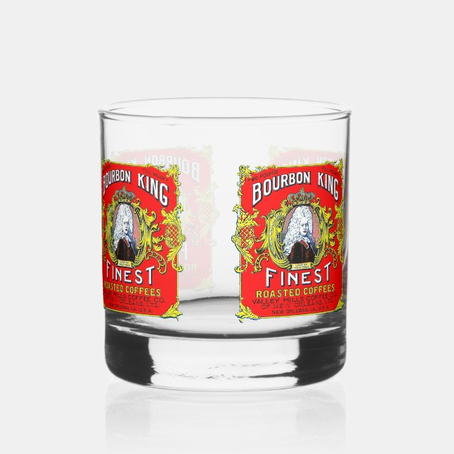Bourbon King Fabled Label Whiskey Glass Whiskyglas (Vorderseite)