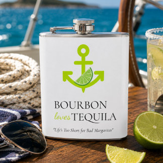Bourbon liebt Tequila Anker Lime Margarita Sail Flachmann