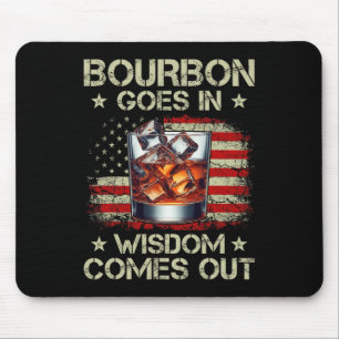 Bourbon Rein Wisdom Raus Whiskey USA-Flagge Mousepad