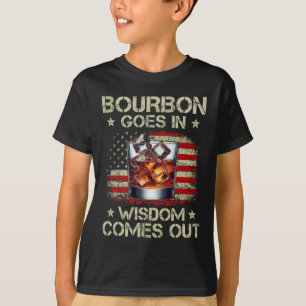 Bourbon Rein Wisdom Raus Whiskey USA-Flagge  T-Shirt