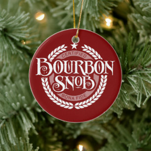 Bourbon Snob - lustiger Whiskeytrinker Keramik Ornament