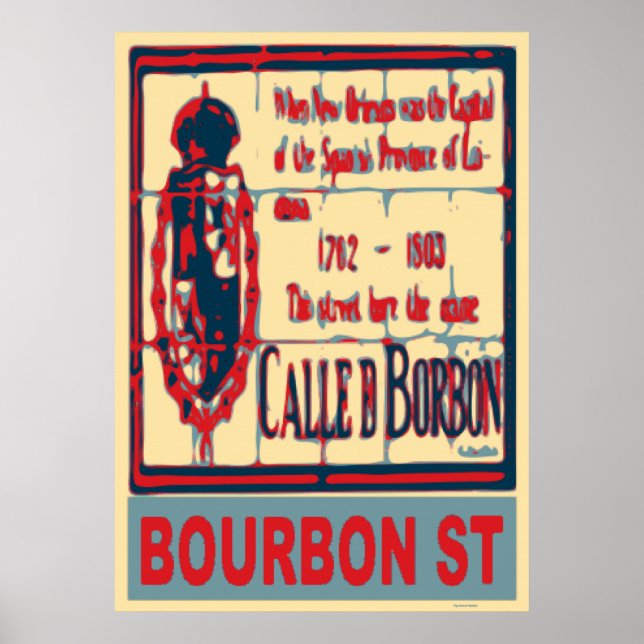 Bourbon St New Orleans Französisches Viertel Poster (Vorne)