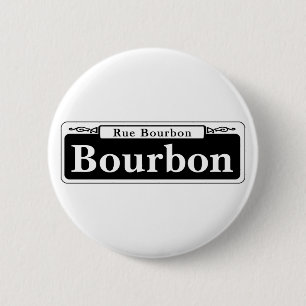 Bourbon-St., New- OrleansStraßenschild Button