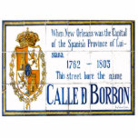 Bourbon St., Spanische Fliesenreplica Freistehende Fotoskulptur<br><div class="desc">Bourbon St.,  Spanische Fliesenreplica</div>