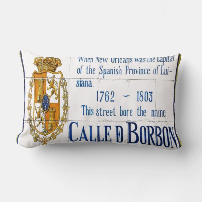 Bourbon St Tile Mural Lendenkissen (Vorderseite)