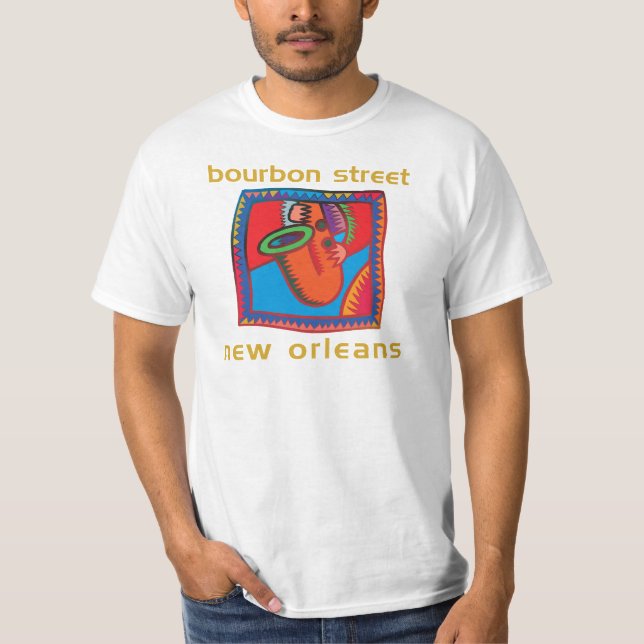 Bourbon-Straße New Orleans T-Shirt (Vorderseite)