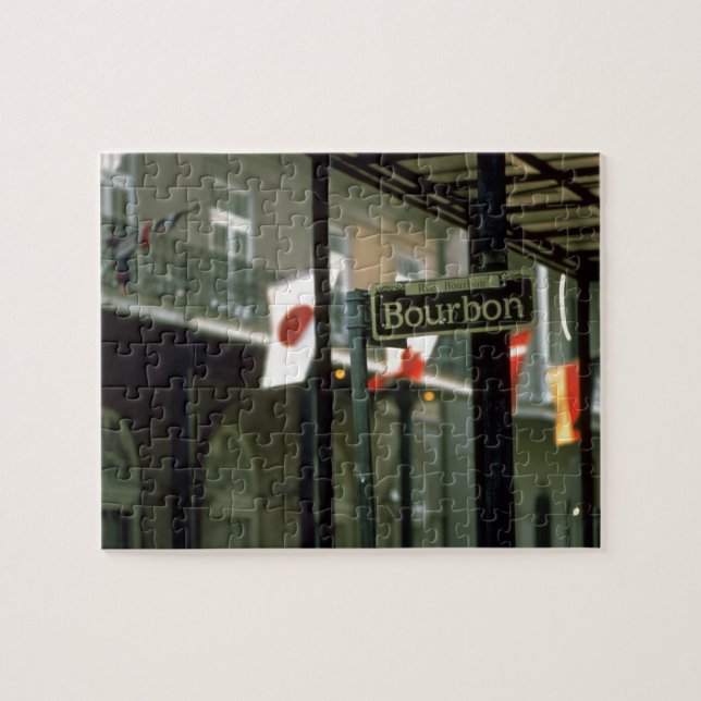 Bourbon-Straßenschild in New Orleans Puzzle (Horizontal)