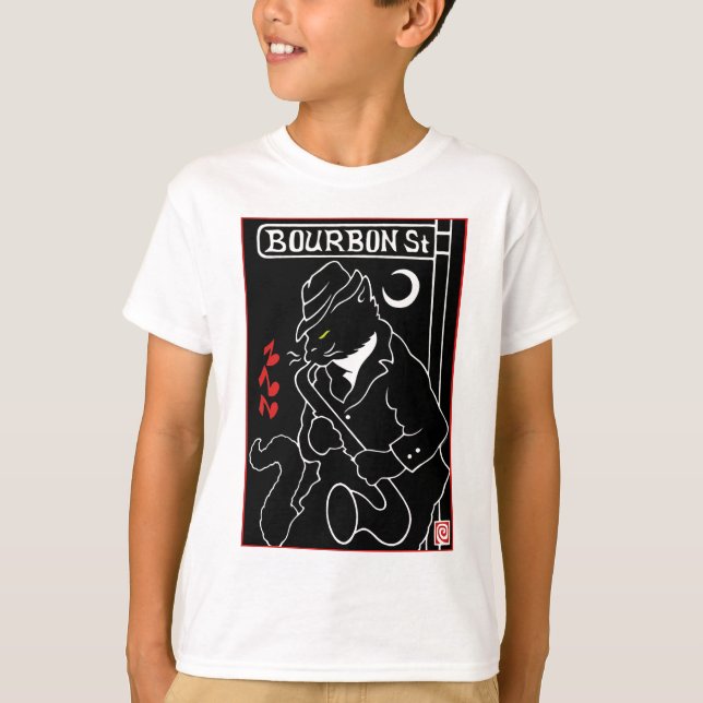 Bourbon Street Cat T-Shirt (Vorderseite)