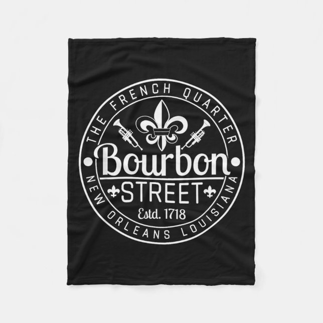 Bourbon Street French Quarter New Orleans Louisian Fleecedecke (Vorderseite)