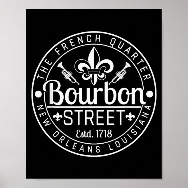 Bourbon Street French Quarter New Orleans Louisian Poster (Vorne)