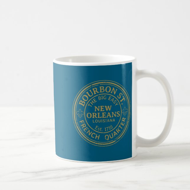 Bourbon Street New Orleans French Quarter Distress Kaffeetasse (Rechts)