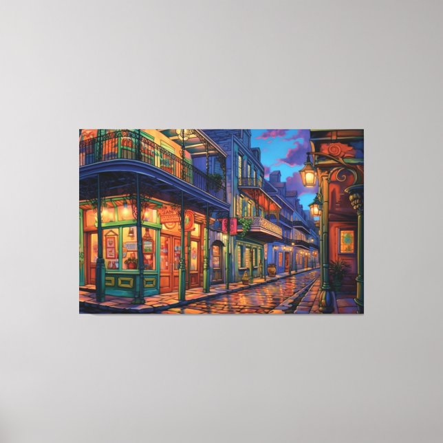 Bourbon Street, New Orleans, Louisiana, Art Leinwanddruck (Vorderseite)