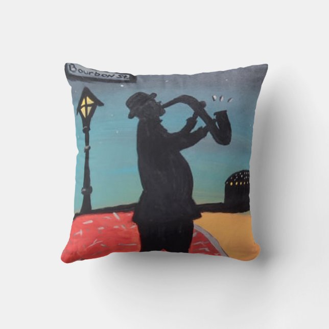 Bourbon Street New Orleans Louisiana Kissen (Rückseite)