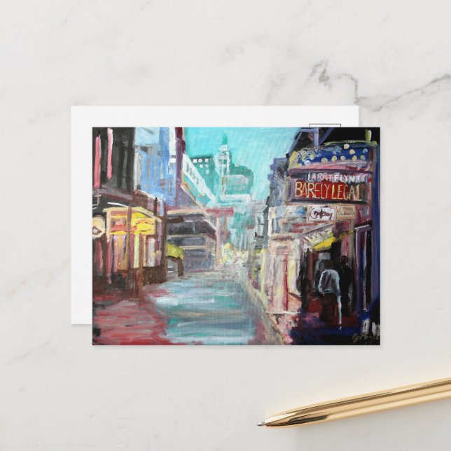 Bourbon Street Postkarte (Vorderseite/Rückseite Beispiel)