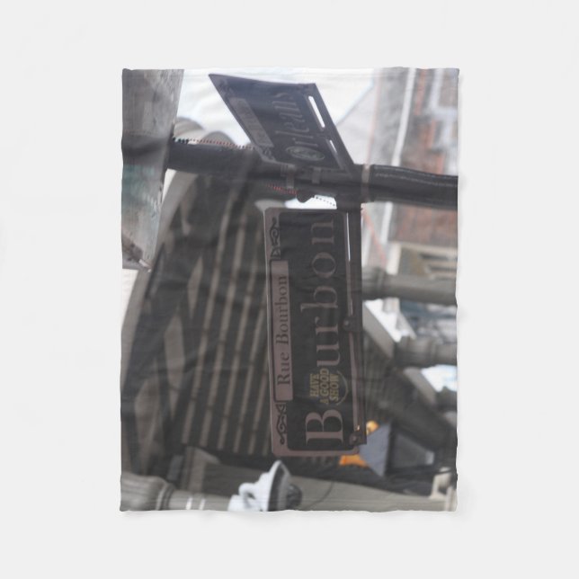 Bourbon Street Sign Fleece Blanket (Vorderseite)