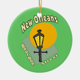 Bourbon Street Sign Keramik Ornament