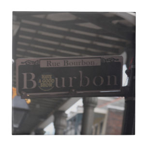 Bourbon Street Sign Keramik Tile Fliese
