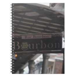 Bourbon Street Sign Notizblock