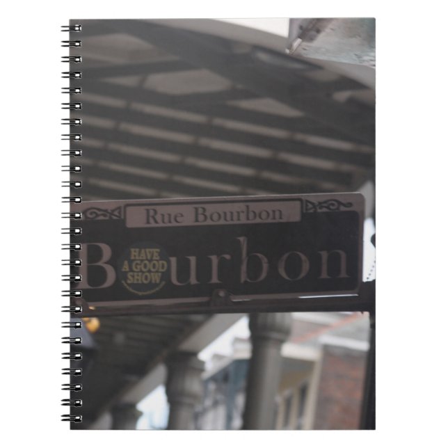 Bourbon Street Sign Notizblock (Vorderseite)