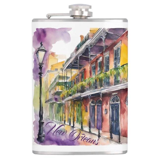 Bourbon Street Souvenier Flachmann (Vorderseite)