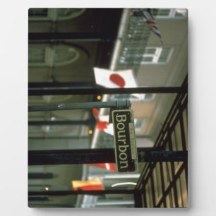 Bourbon Street Unterschreiben in New Orleans Fotoplatte