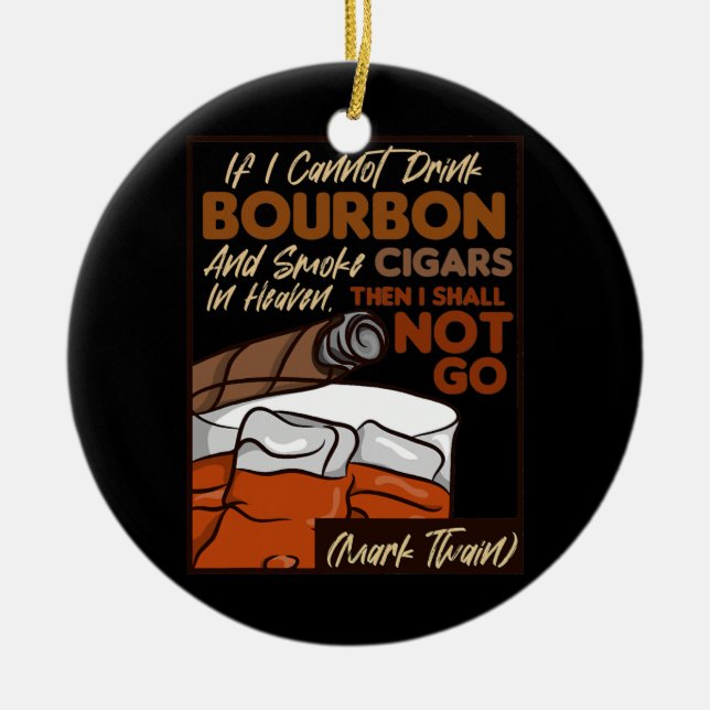Bourbon und Cigars Bourbon Lover Keramik Ornament (Vorne)
