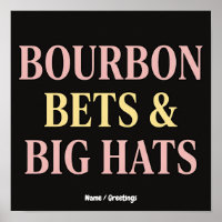 Bourbon-Wetten & große Hüte Retro-Sozialclub Pferd