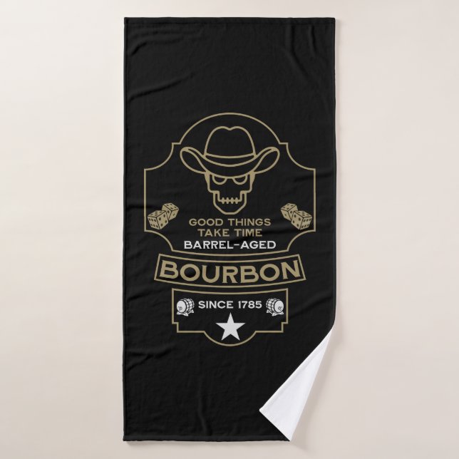 Bourbon Whiskey Art Badehandtuch (Badehandtuch)