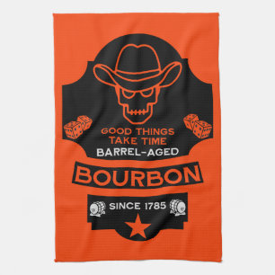 Bourbon Whiskey Art Geschirrtuch