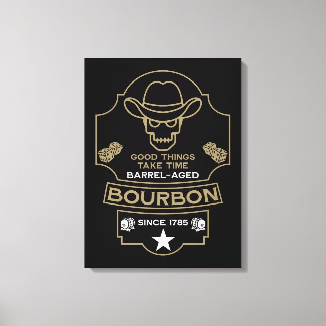 Bourbon Whiskey Art Leinwanddruck (Vorderseite)