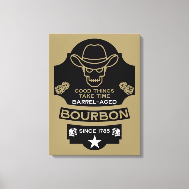 Bourbon Whiskey Art Leinwanddruck (Vorderseite)