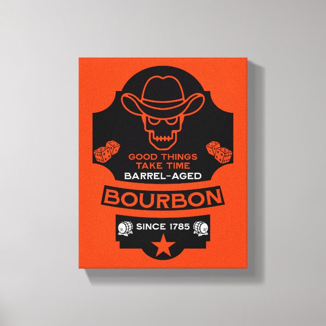 Bourbon Whiskey Art Leinwanddruck (Vorderseite)