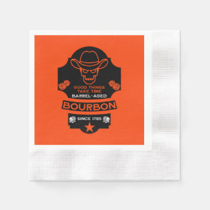 Bourbon Whiskey Art Serviette