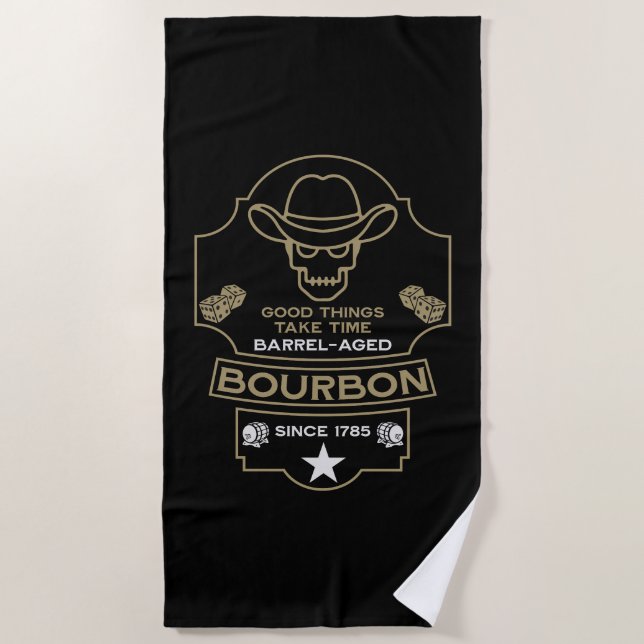 Bourbon Whiskey Art Strandtuch (Vorderseite)