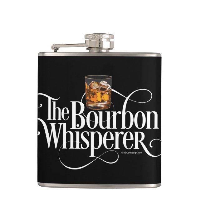 Bourbon Whisperer Hip Flask Flachmann (Vorderseite)