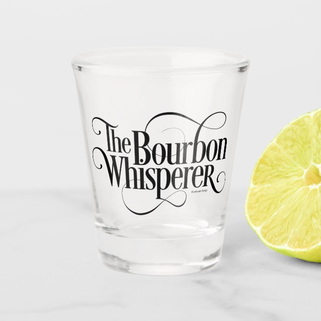 Bourbon Whisperer Schnapsglas (Vorderseite)