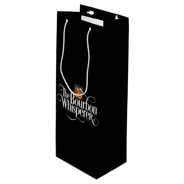 Bourbon Whisperer Wein Geschenktasche Geschenktüte Für Weinflaschen (Vorderseite Schrägansicht)