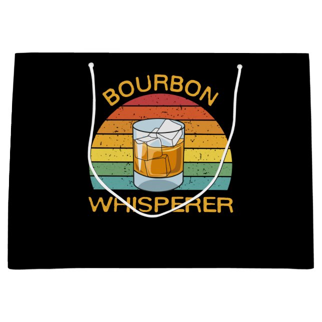 Bourbon Whisperer Whiskey Bourbon Drink Geschenk Große Geschenktüte (Vorderseite)