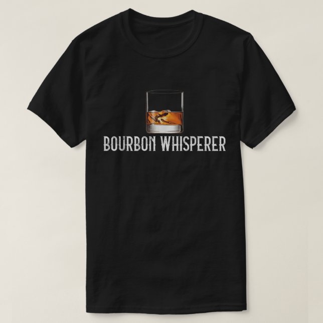 Bourbon Whisperer Whiskey Lover Design T-Shirt (Design vorne)