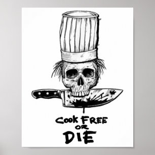 Bourdain kocht kochfrei oder Die Koch Funny Skull Poster