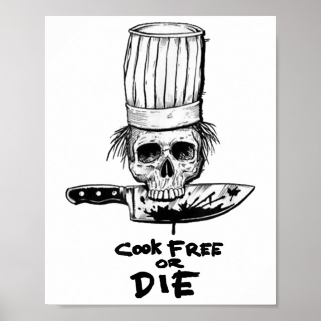 Bourdain kocht kochfrei oder Die Koch Funny Skull Poster (Vorne)
