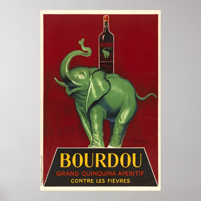 Bourdou Vintage Aperitif Poster (Vorne)