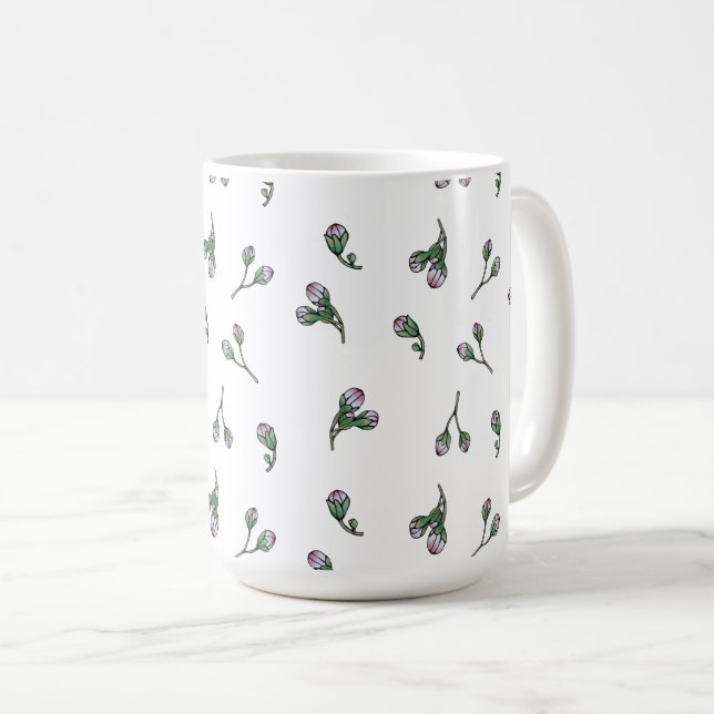 Bourgeons de fleurs Rose Kaffeetasse (VorderseiteRechts)